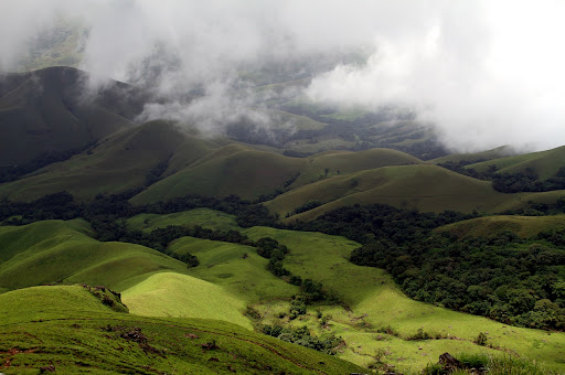 This photo indicates kudremukh peak in chikmagalur